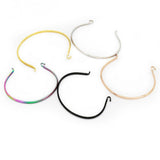 10pcs 304 Stainless Steel Cuff Elastic 5colors for Bracelet Jewelry Making