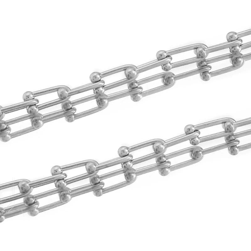 Stainless Steel Plated U Shaped Link Chain for DIY Choker Earrings