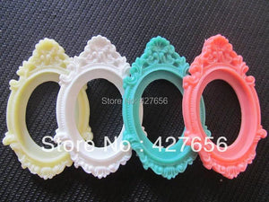 10pcs 15 Colors Oval Resin Charm Finding for 30x40mm Cabochon