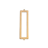20PCS Raw Brass Long 14mm Flat Bar Blank Rectangle Charms Pendant Metal Stamping