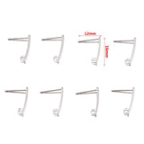 50Pcs Stainless Steel Ear Wire Coil Hooks for DIY Jewelry Making