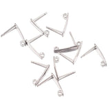 50Pcs Stainless Steel Ear Wire Coil Hooks for DIY Jewelry Making