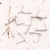 50Pcs Stainless Steel Ear Wire Coil Hooks for DIY Jewelry Making