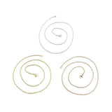 5Pcs 20in 2x3MM Rose Plated Stainless Steel Necklace Chain DIY Supplies