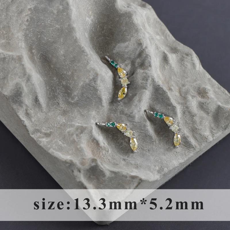 DIY Jewelry Accessories Copper Zircons Pendants 6pcs/lot