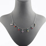 DIY Jewelry Accessories Copper Zircons Pendants 6pcs/lot