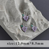 DIY Jewelry Accessories Copper Zircons Pendants 6pcs/lot