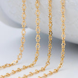 2.5mm Brass Link Chains for DIY Necklaces (#LK-276) 1 Meter