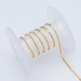 2.5mm Brass Link Chains for DIY Necklaces (#LK-276) 1 Meter