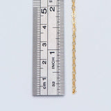 2.5mm Brass Link Chains for DIY Necklaces (#LK-276) 1 Meter