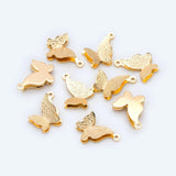 10pcs Brass Butterfly Charms Pendants 15.5x11.5mm