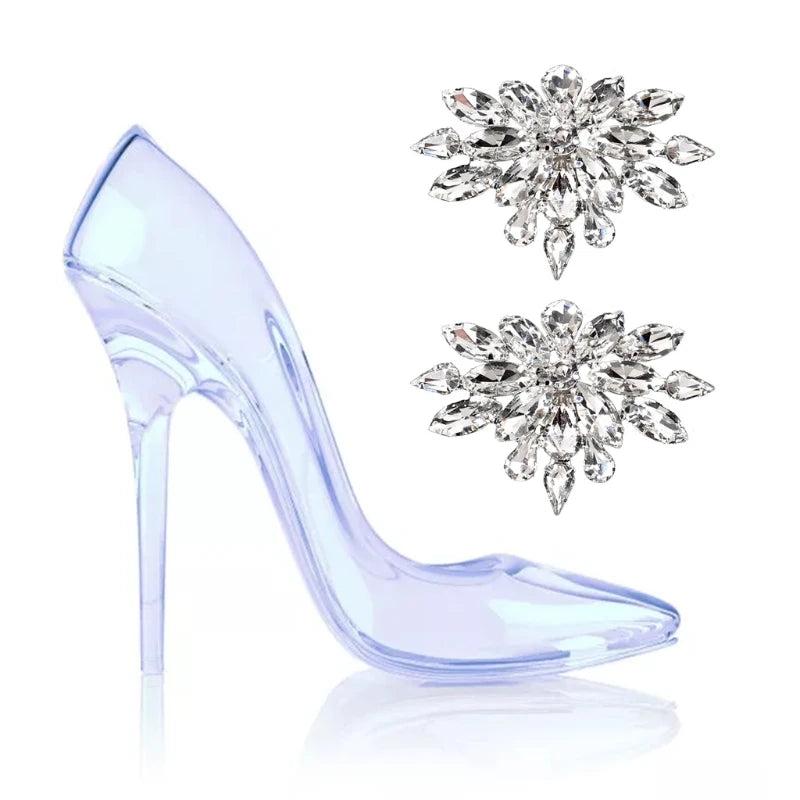 2Pcs Rhinestone Shoe Clips Wedding Party Decorations DIY Craft Accessories