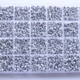 1600Pcs Acrylic Round Beads A-Z Letter Alphabet Heart Pattern DIY Bracelet