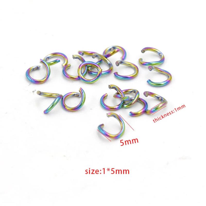 Rainbow Stainless Steel Jump Ring 100pcs/lot