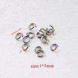 Rainbow Stainless Steel Jump Ring 100pcs/lot