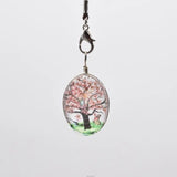 10Pcs Oval Natural Dried Flowers Plants Pendant Necklace DIY Decoration