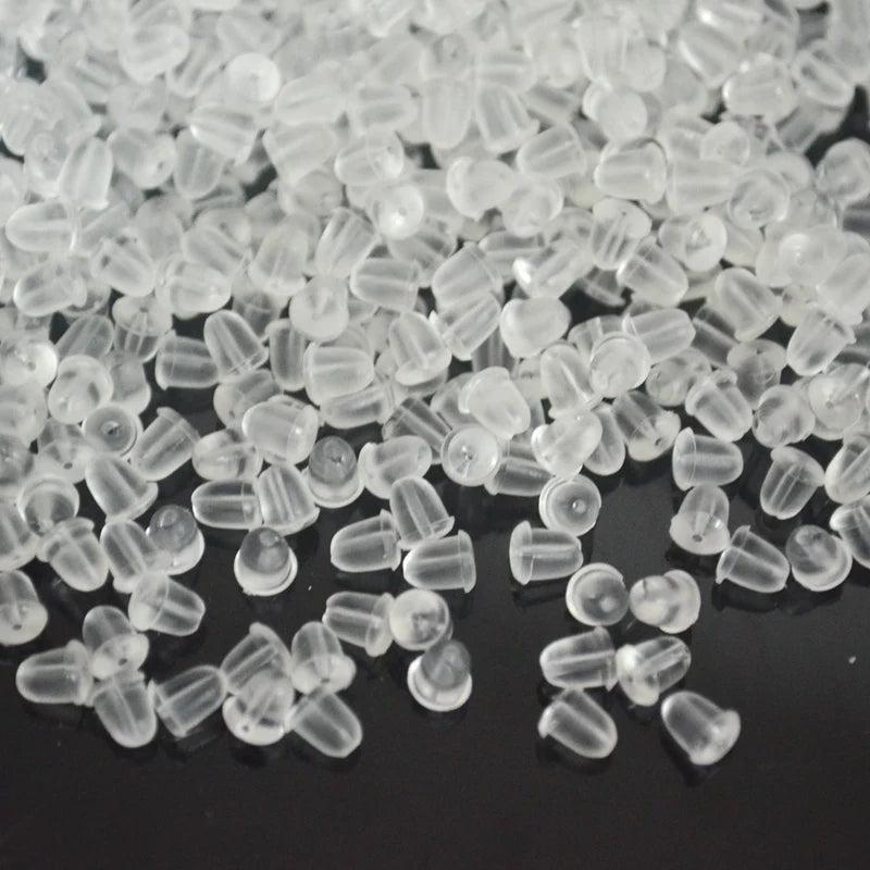 500Pcs Small Plastic Earring Backs Earring Plugs Stoppers