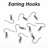 100 x Earring Hooks Silver Bronze Copper Gunmetal Rose 14K Earrings Wires Earwir