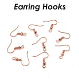 100 x Earring Hooks Silver Bronze Copper Gunmetal Rose 14K Earrings Wires Earwir