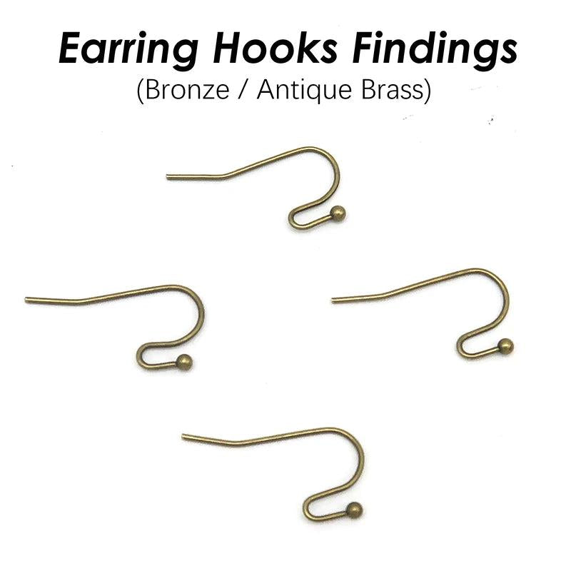 100 x Earring Hooks Silver Bronze Copper Hypoallergenic Earwires Bulk