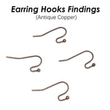 100 x Earring Hooks Silver Bronze Copper Hypoallergenic Earwires Bulk