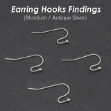 100 x Earring Hooks Silver Bronze Copper Hypoallergenic Earwires Bulk