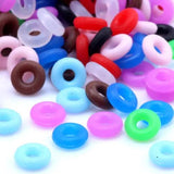 200PCS 6mm/7mm Rubber Stopper Rings Charms for Bracelet Making