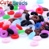 200PCS 6mm/7mm Rubber Stopper Rings Charms for Bracelet Making