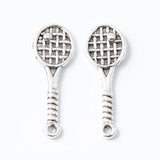 100 Vintage Badminton Racket Sports Charm Pendant DIY Jewelry 6607