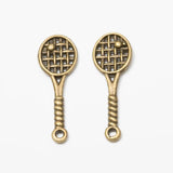 100 Vintage Badminton Racket Sports Charm Pendant DIY Jewelry 6607