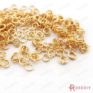 10g High Plated Brass Round Jump Rings 3x0.5mm 4x0.7mm 5x0.8mm 6x0.9mm 8x1.2mm