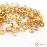 10g High Plated Brass Round Jump Rings 3x0.5mm 4x0.7mm 5x0.8mm 6x0.9mm 8x1.2mm