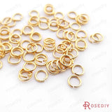 10g High Plated Brass Round Jump Rings 3x0.5mm 4x0.7mm 5x0.8mm 6x0.9mm 8x1.2mm