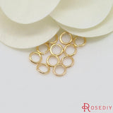 10g High Plated Brass Round Jump Rings 3x0.5mm 4x0.7mm 5x0.8mm 6x0.9mm 8x1.2mm
