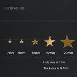 Brass Star Charm Stamping Tag Bulk Geometric Pendant 100-500 Pcs 7mm-29mm