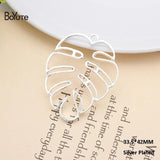 BoYuTe Leaf Pendant Charms for Jewelry Making 3 Colors