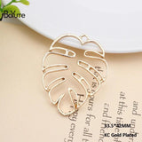 BoYuTe Leaf Pendant Charms for Jewelry Making 3 Colors