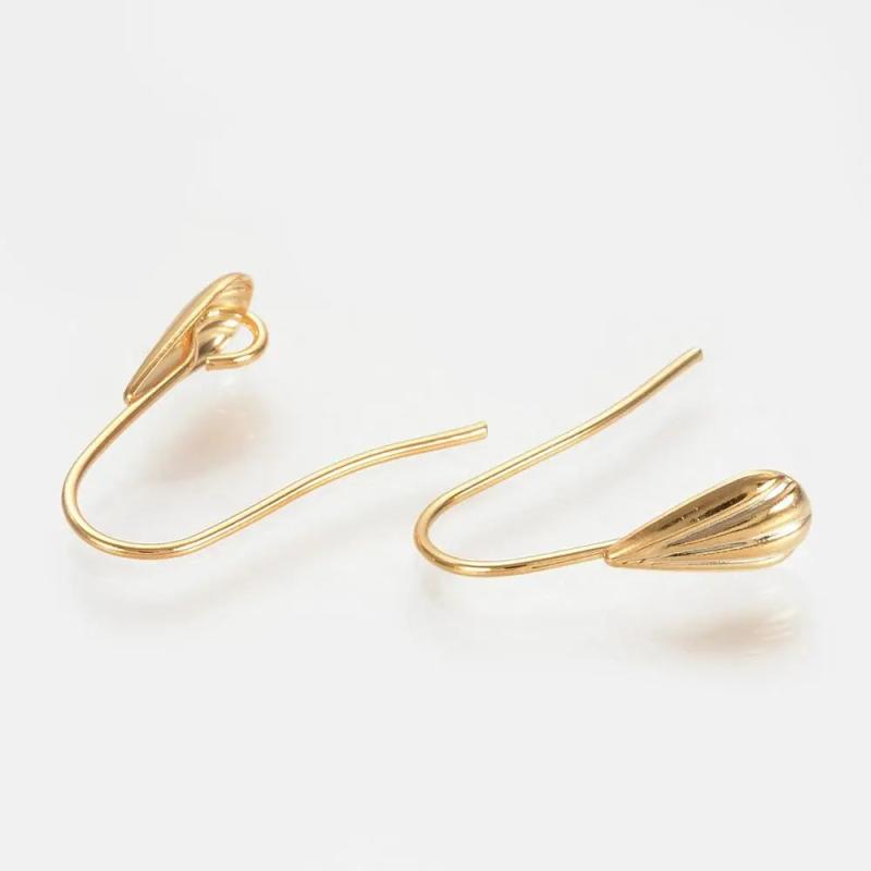 10pcs Brass Earring Hooks 16x17x5mm 0.5mm Pin Jewelry Making Findings