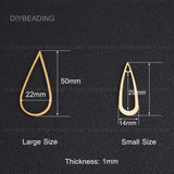 10-100 Pcs Large Waterdrop Charms for Earrings Necklace Making