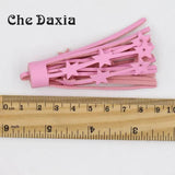 (5 pack) Star Pattern PU Leather Tassel DIY Necklace Accessories Bag Pendant