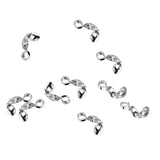 Sterling Silver Shell Necklace Toe Tip Crimp Beads Knot Covers