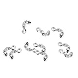 Sterling Silver Shell Necklace Toe Tip Crimp Beads Knot Covers