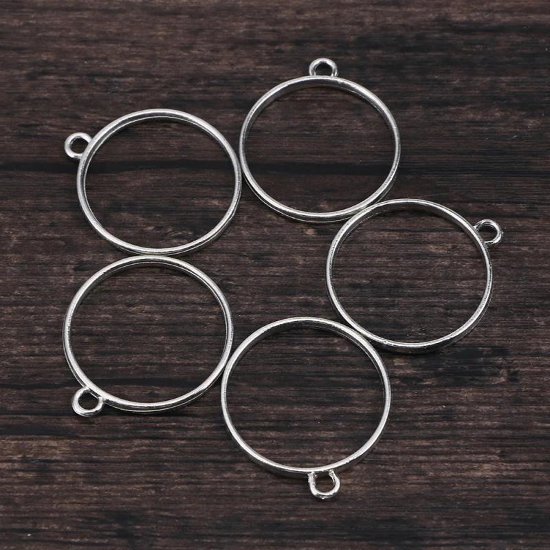 10 PCS Circle Frame Bezel Pendant Blanks for Jewelry Making