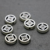 5PCS Round Alloy Clasp Findings 17*4.5mm DIY Jewelry Making