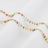 1Meter Crystal Beads Chains Love Pendant Bead Chain DIY Bracelet Necklace