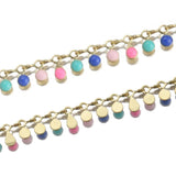 1Meter Crystal Beads Chains Love Pendant Bead Chain DIY Bracelet Necklace