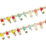 1Meter Crystal Beads Chains Love Pendant Bead Chain DIY Bracelet Necklace