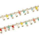 1Meter Crystal Beads Chains Love Pendant Bead Chain DIY Bracelet Necklace