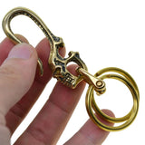 Japanese Skull Fish Hook Keychain Wallet Belt Clip Leathercraft