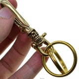 Japanese Skull Fish Hook Keychain Wallet Belt Clip Leathercraft